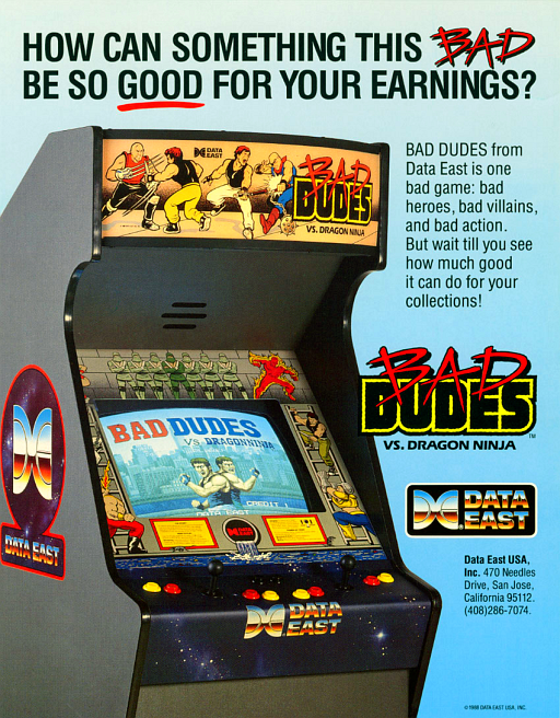 Bad Dudes vs. Dragonninja (US) MAME2003Plus Game Cover